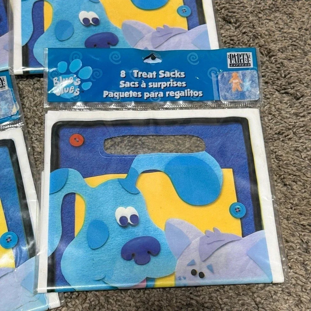 Vintage Blue's Clues Party Supplies Table Cover & 32 Treat Bags Hallmark 2000